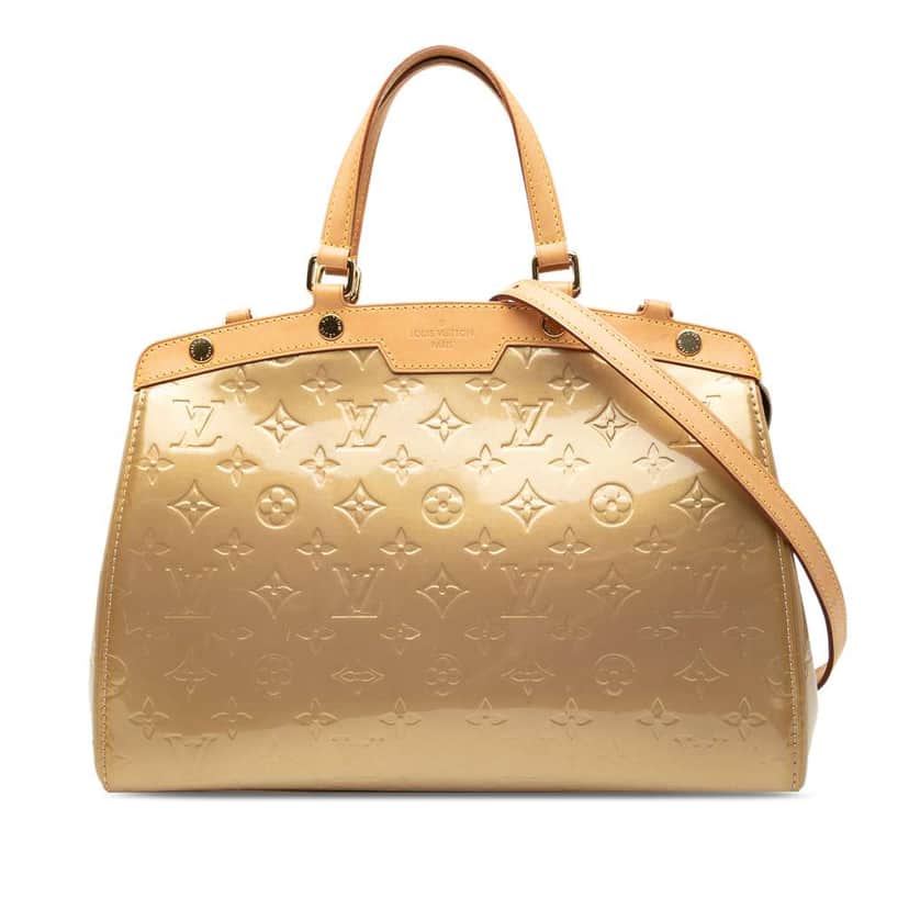 Louis Vuitton Monogram Vernis Brea MM Gold Leather Very good condition - Front View