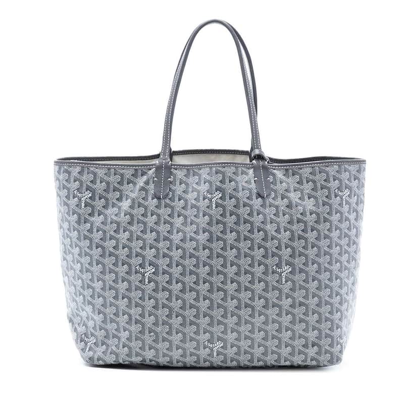 Goyard Goyardine Saint Louis PM Grey Canvas Very good condition - Front View
