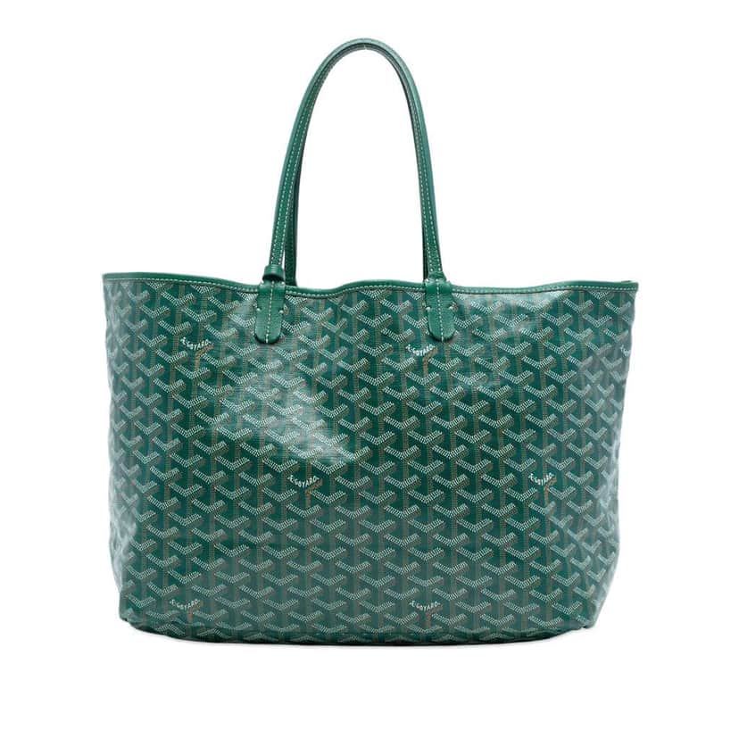 Goyard Goyardine Saint Louis PM Green Canvas Very good condition - Front View