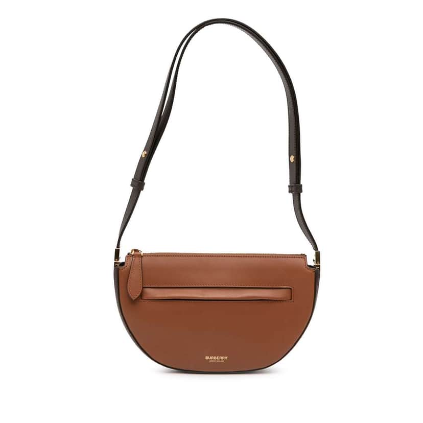 Burberry Mini Leather Olympia Crossbody Brown Leather Very good condition - Front View