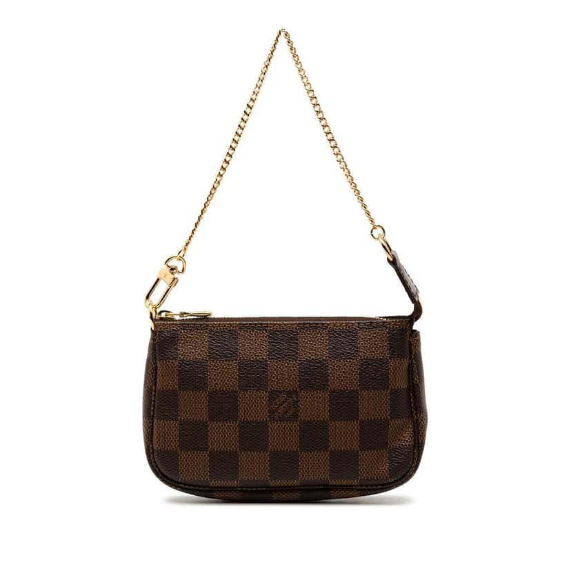 Louis Vuitton Damier Ebene Mini Pochette Accessoires Brown Very good condition - Front View