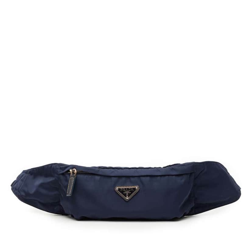 Prada Tessuto Belt Bag Blue Very good condition - Front View