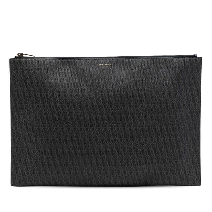 Saint Laurent Toile Classic Monogram Document Holder Black Canvas Very good condition - Front View