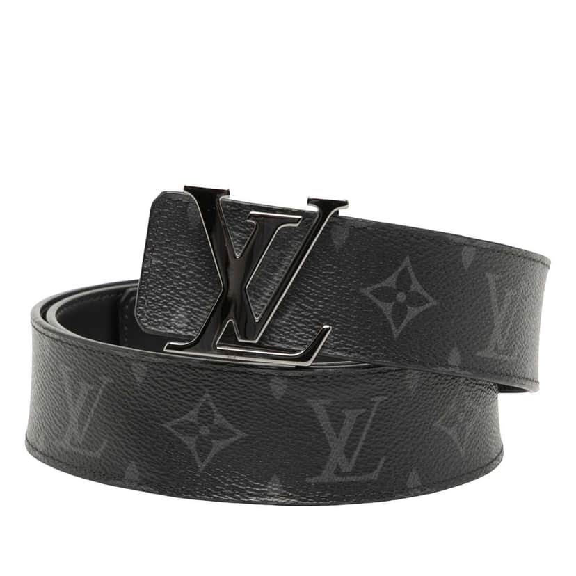 Louis Vuitton Monogram Eclipse LV Initiales Reversible Belt Black Very good condition - Front View