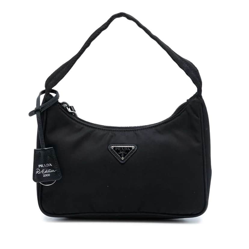 Prada Mini Re Nylon Re Edition 2000 Shoulder Bag Black Very good condition - Front View
