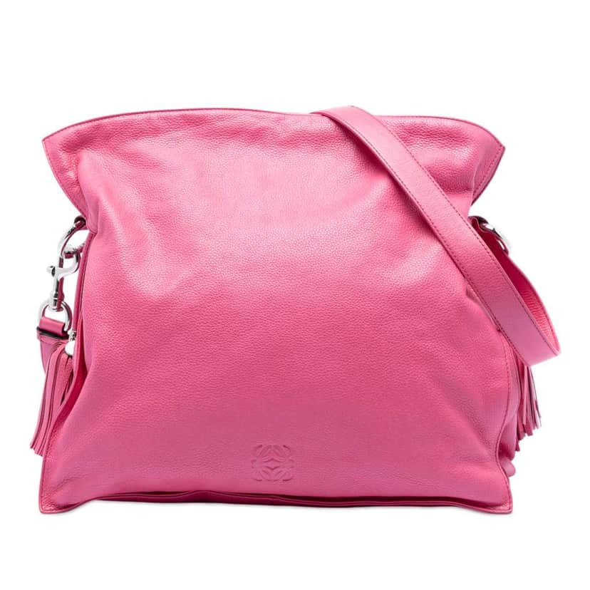 Loewe Nappa Flamenco Tassel Crossbody Pink Leather Very good condition - Front View
