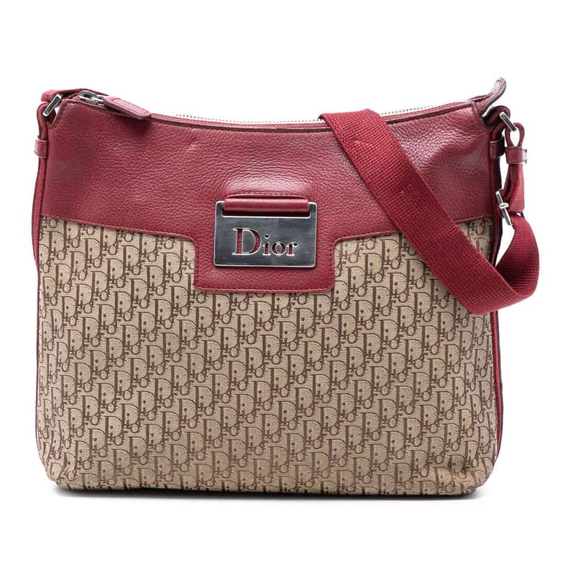 Dior Diorissimo Trotter Canvas Street Chic Crossbody Brown Canvas Very good condition - Front View
