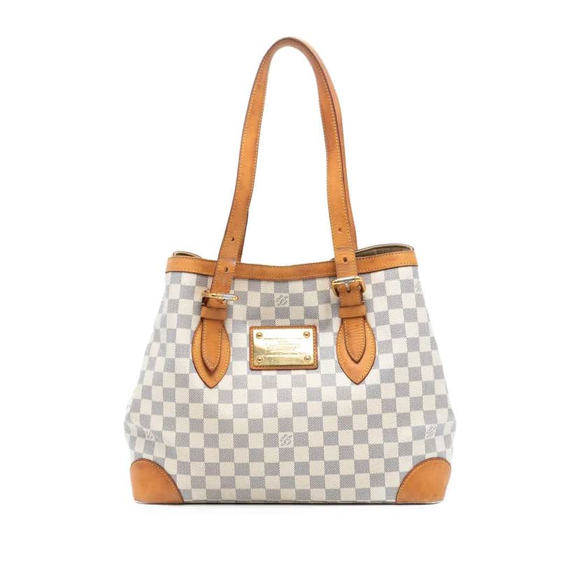 Louis Vuitton Damier Azur Hampstead MM White Good condition - Front View