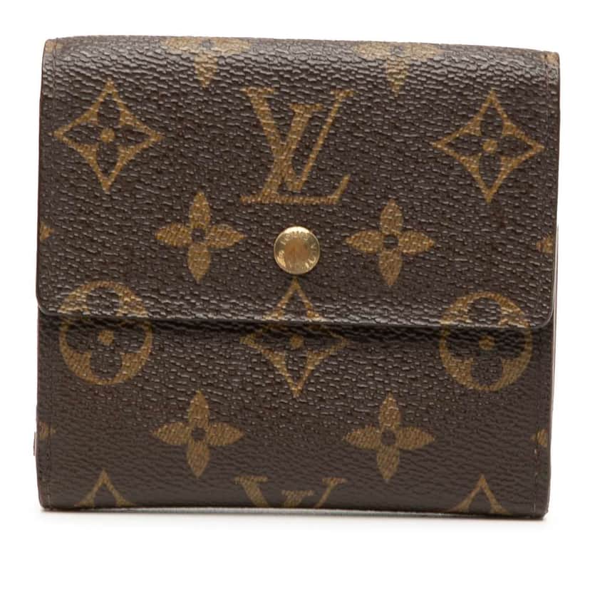 Louis Vuitton Monogram Portefuille Elise Trifold Wallet Brown Very good condition - Front View