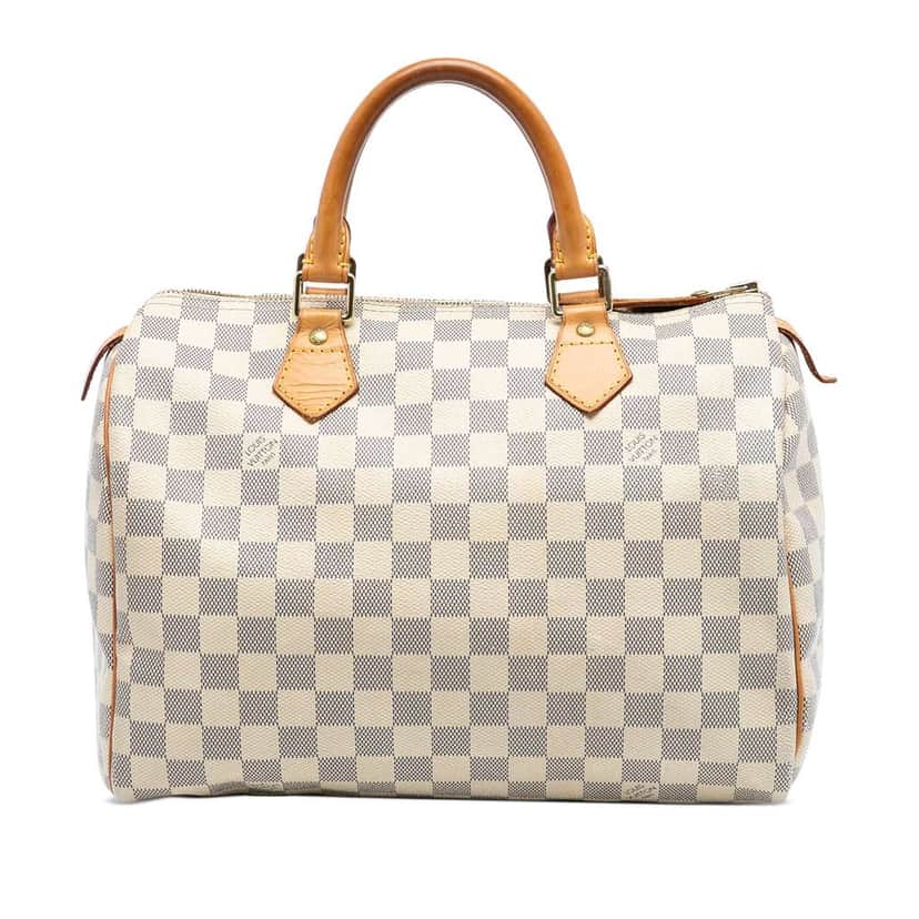 Louis Vuitton Damier Azur Speedy 30 White Very good condition - Front View