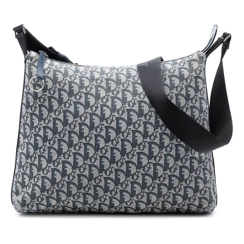 Dior Diorissimo Trotter Canvas Crossbody Blue Canvas Very good condition - Front View