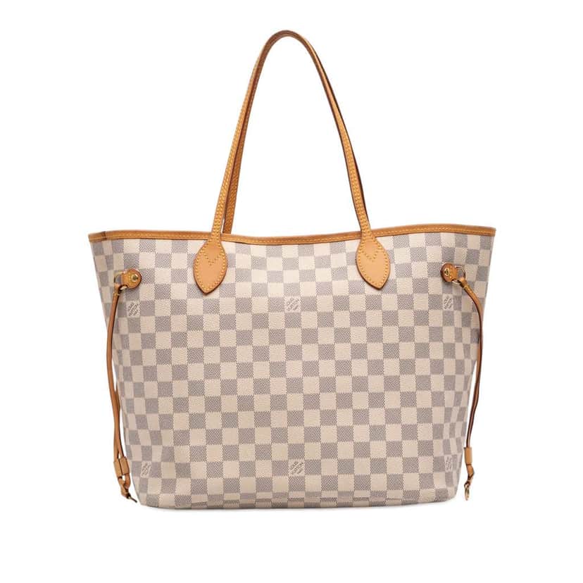 Louis Vuitton Damier Azur Neverfull MM White Very good condition - Front View
