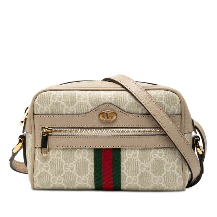 Gucci Mini GG Supreme Ophidia Crossbody Brown Canvas Very good condition - Front View