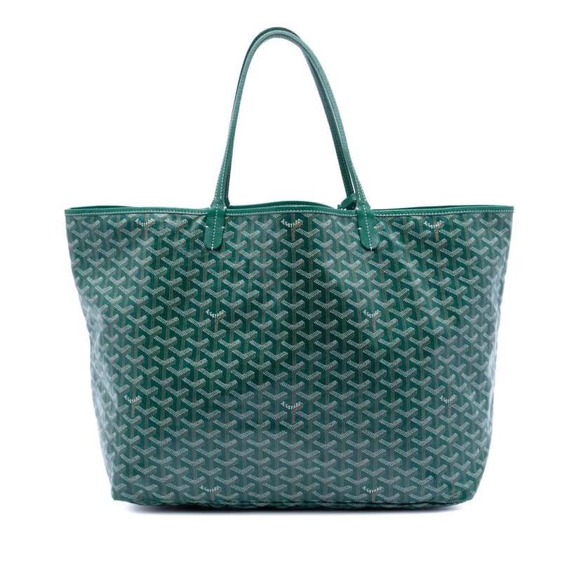 Goyard Goyardine Saint Louis GM Green Canvas Very good condition - Front View