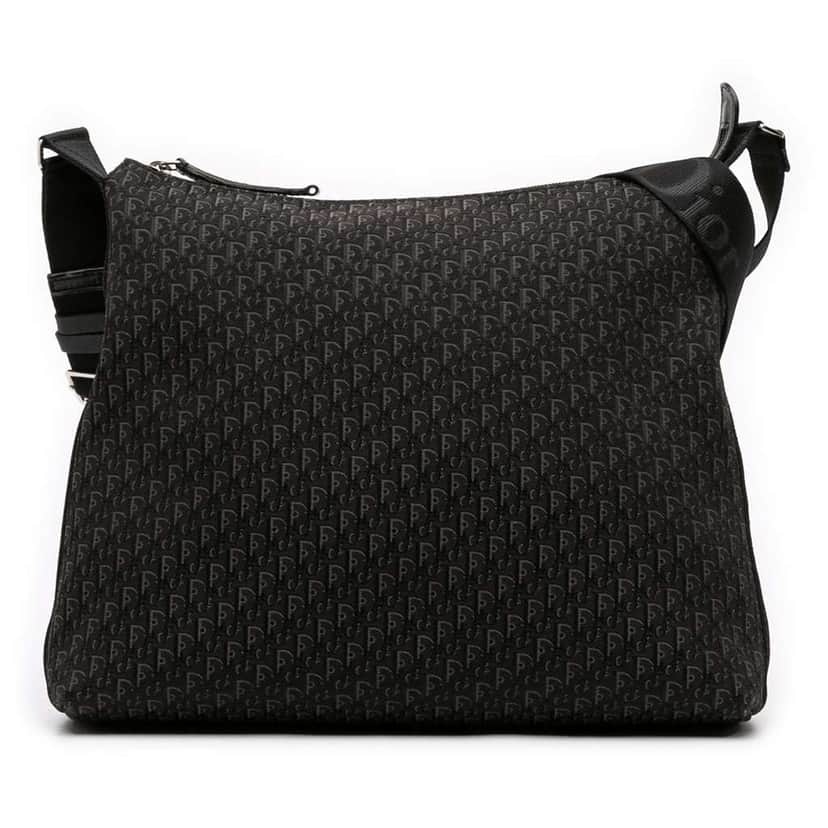 Dior Diorissimo Trotter Canvas Messenger Bag Black Canvas Very good condition - Front View
