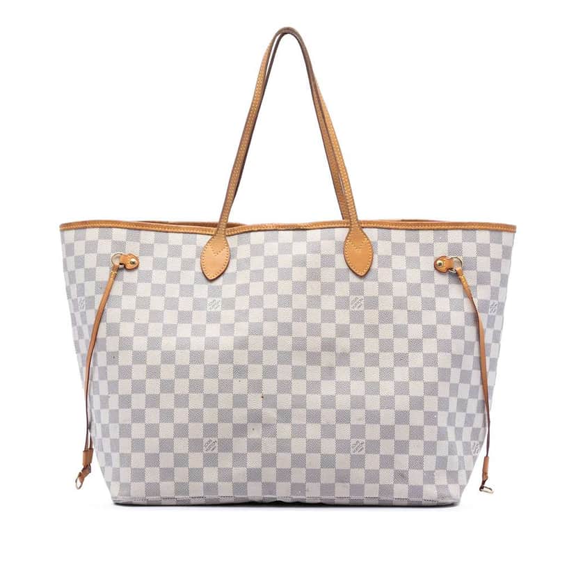 Louis Vuitton Damier Azur Neverfull GM White Very good condition - Front View