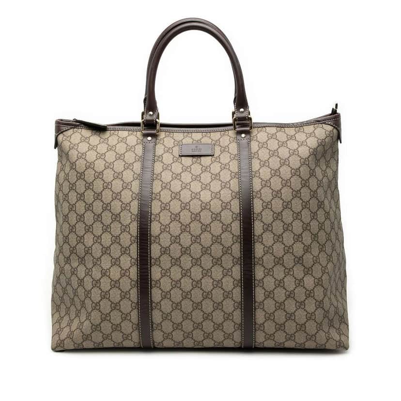 Gucci GG Supreme Weekender Brown Canvas Good condition - Front View