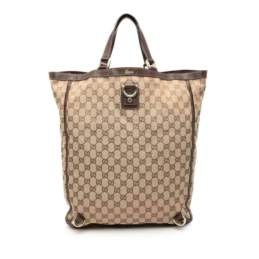 Gucci GG Canvas Abbey D Ring Tote Brown Canvas Very good condition - Front View