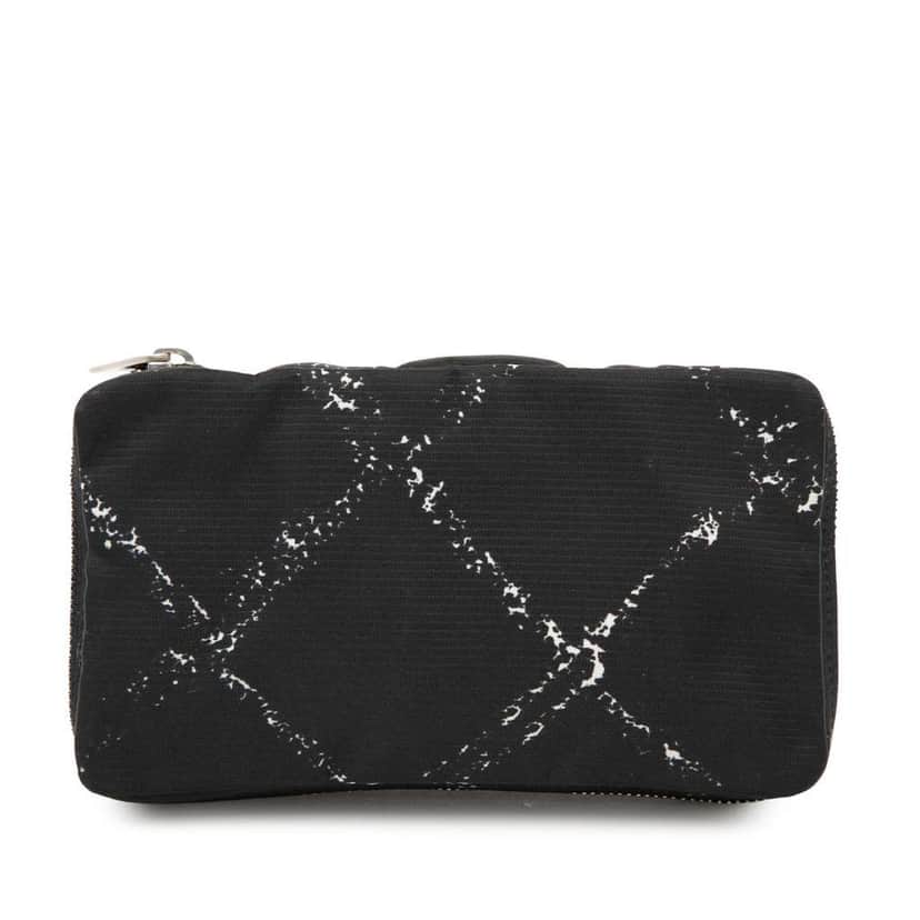 Chanel Old Travel Line Nylon Pouch Black Good condition - Front View
