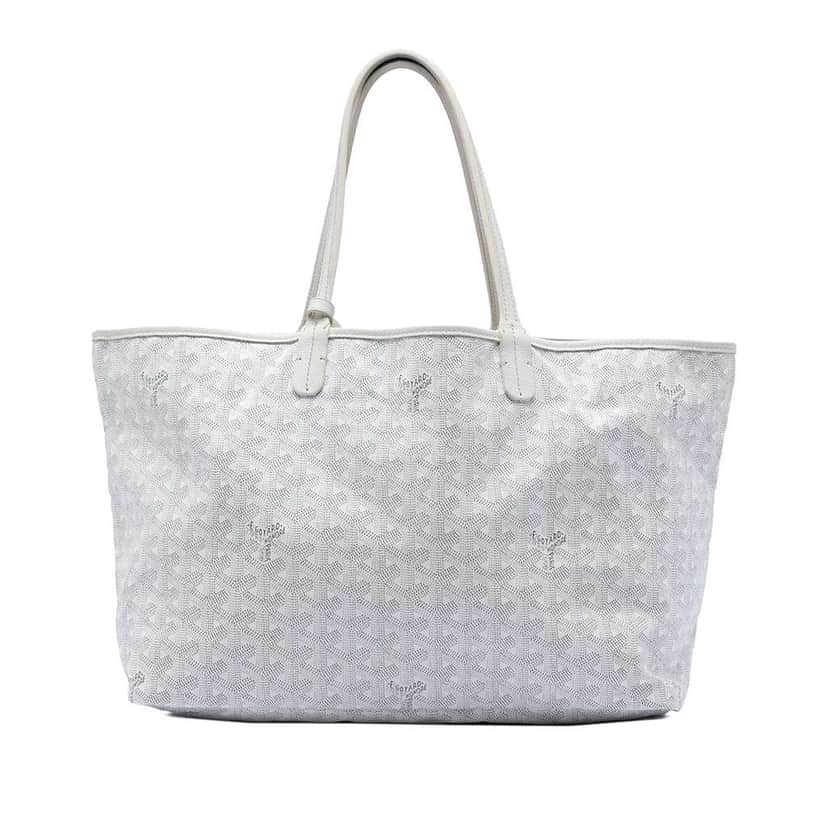 Goyard Goyardine Saint Louis PM White Canvas Good condition - Front View