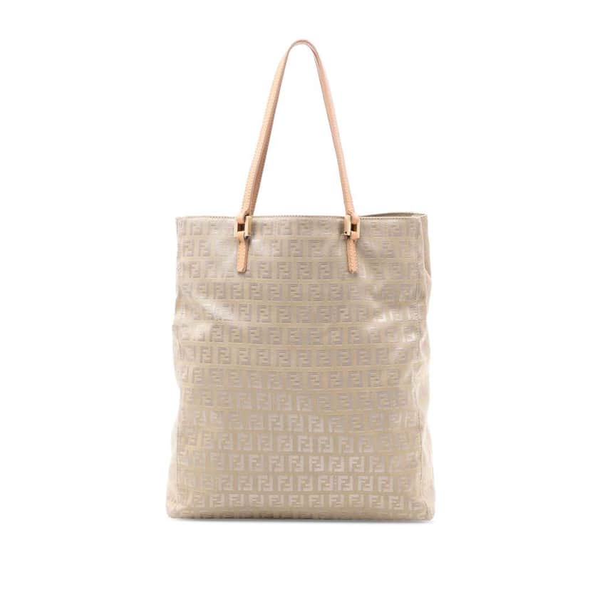 Fendi Zucchino Canvas Tote Brown Canvas Very good condition - Front View