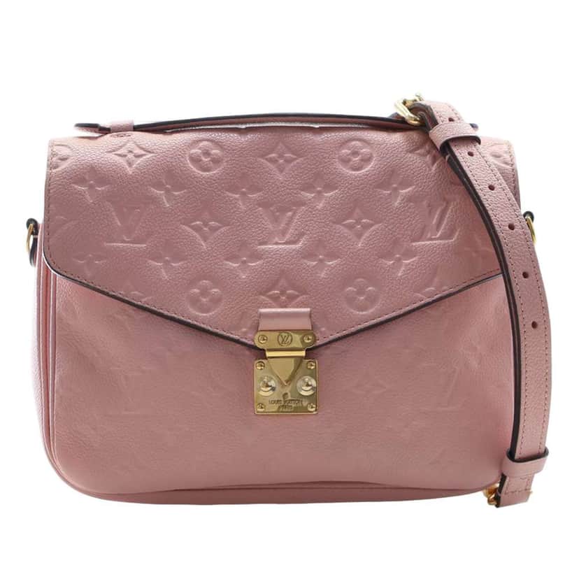 Louis Vuitton Monogram Empreinte Pochette Metis Pink Leather Good condition - Front View