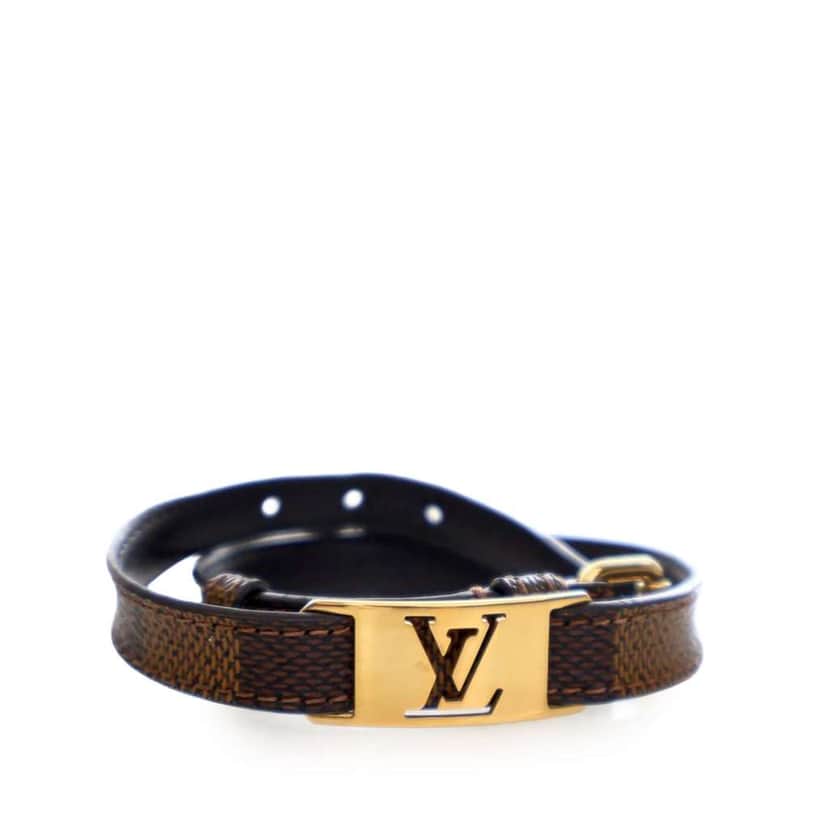 Louis Vuitton Damier Ebene Sign It Bracelet Brown Very good condition - Front View