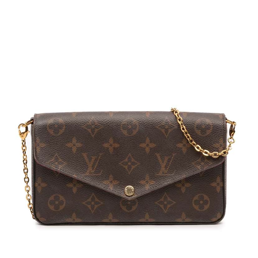 Louis Vuitton Monogram Pochette Felicie Brown Good condition - Front View