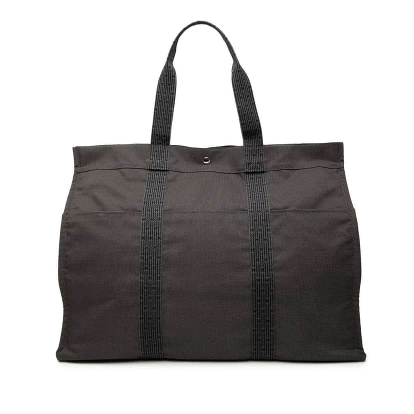 Hermès Canvas Herline TGM Grey Canvas Good condition - Front View