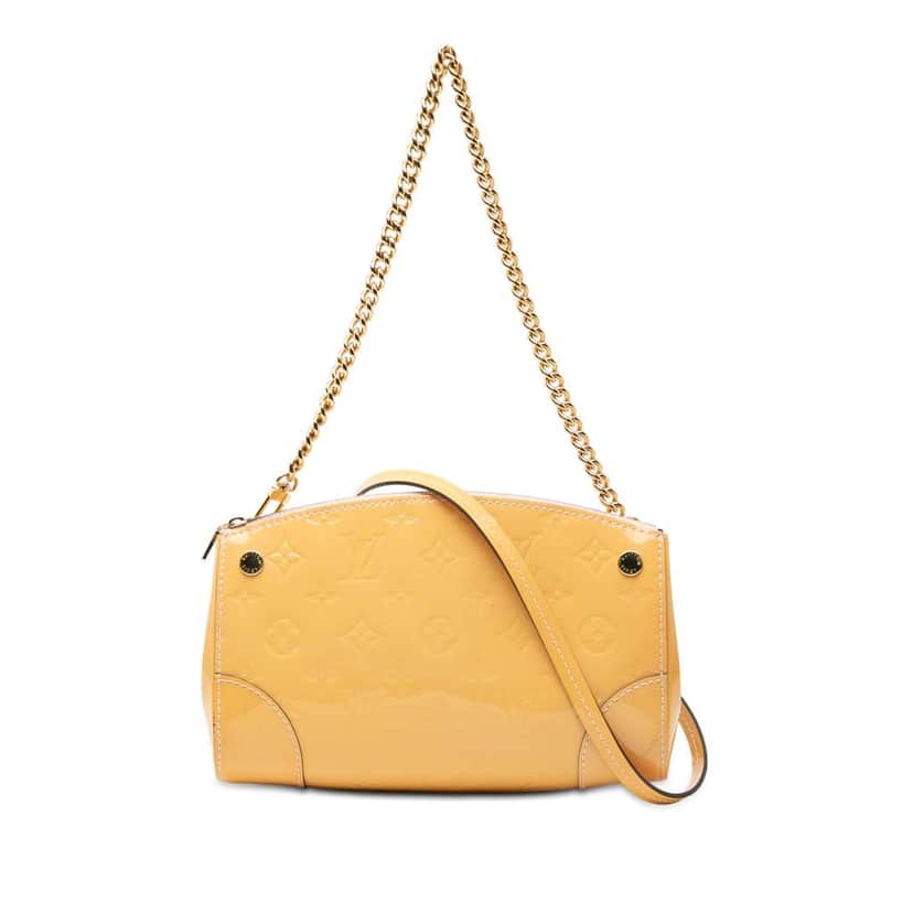 Louis Vuitton Monogram Vernis Santa Monica Yellow Leather Good condition - Front View