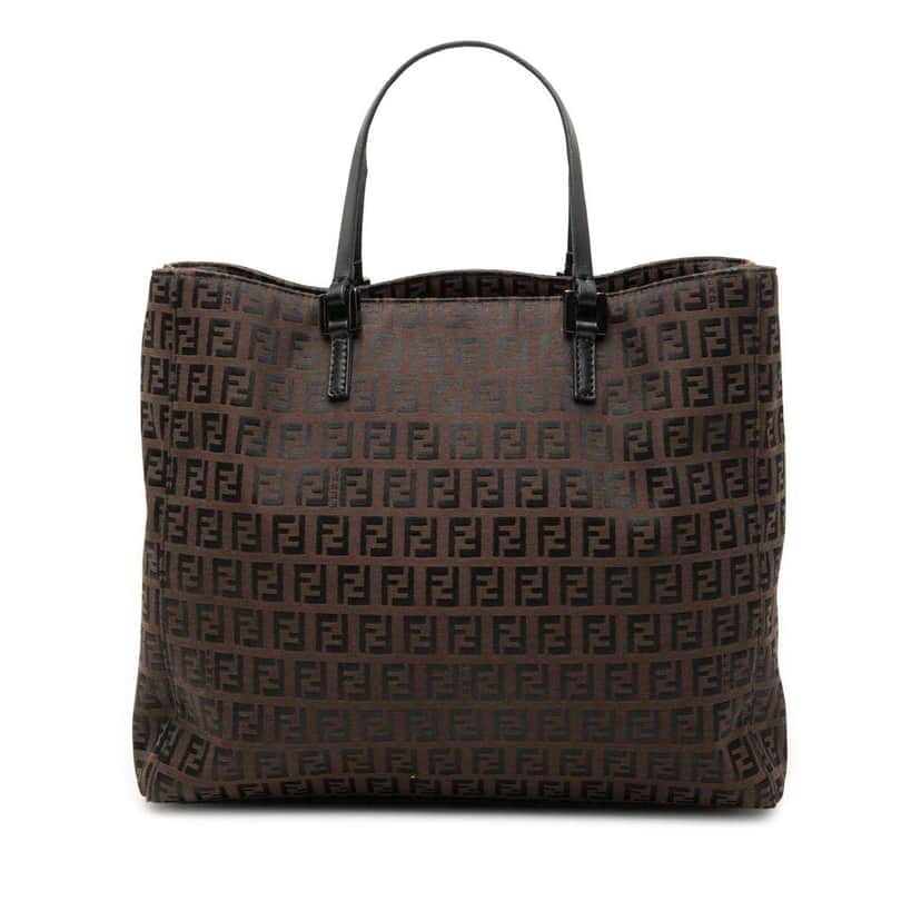 Fendi Zucchino Canvas Tote Brown Canvas Good condition - Front View