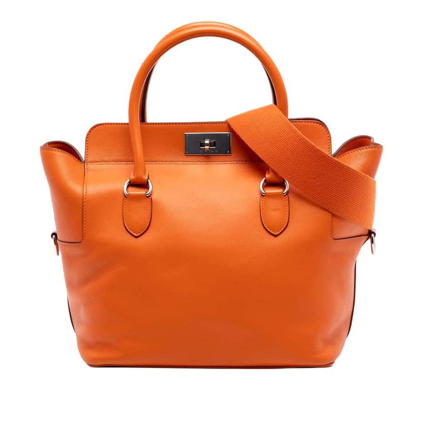 Hermès Swift Toolbox 26 Orange Leather Good condition - Front View