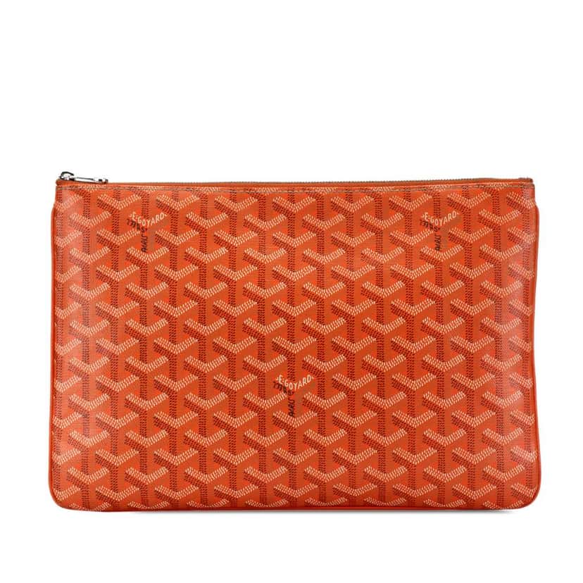 Goyard Goyardine Senat MM Orange Canvas Very good condition - Front View