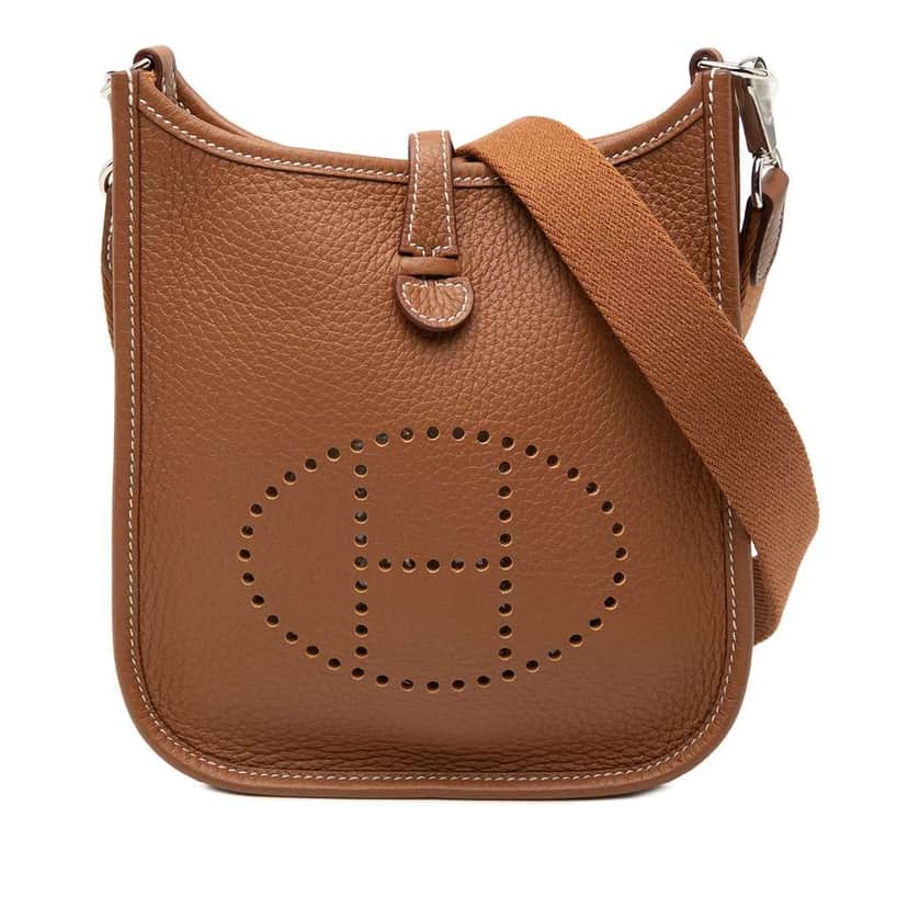 Hermès Clemence Evelyne 16 TPM Brown Leather Good condition - Front View