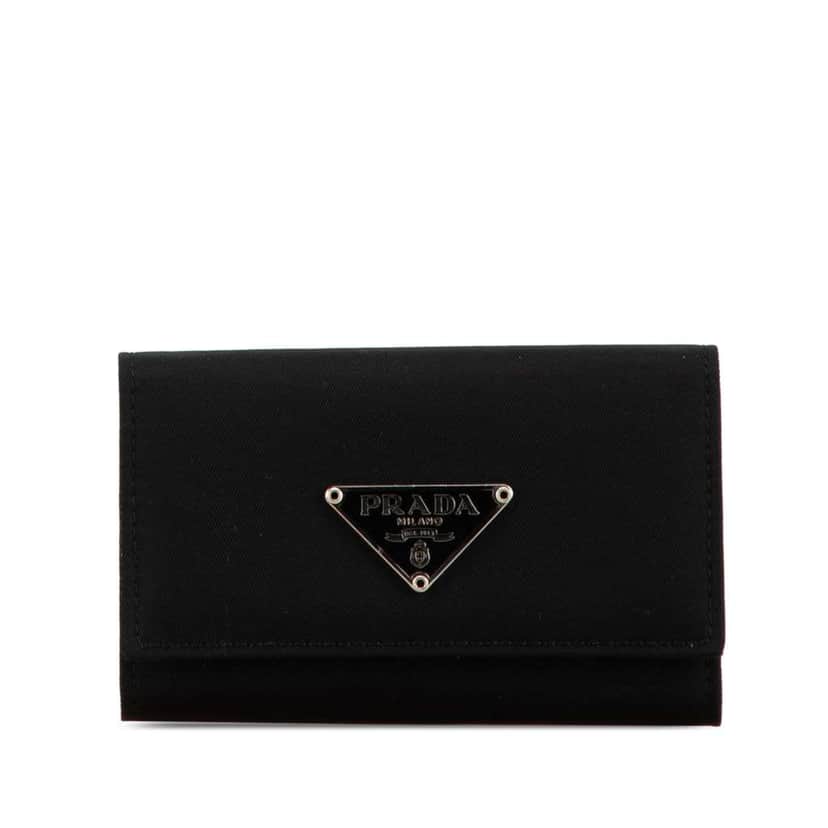 Prada Tessuto Key Holder Black Very good condition - Front View