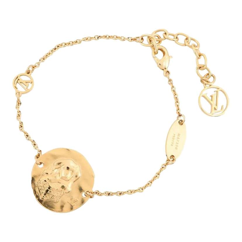 Louis Vuitton Gold Plated In The Sky Zodiac Bracelet Gold Metal Very good condition - Front View