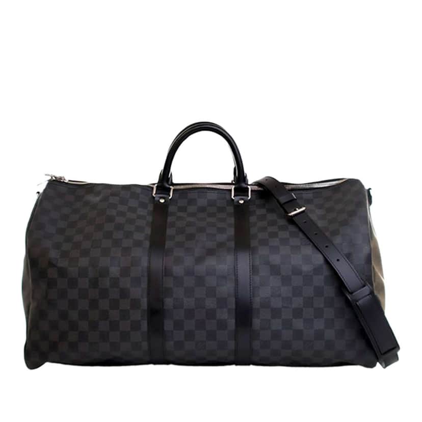 Louis Vuitton Damier Graphite Keepall Bandouliere 55 Black Very good condition - Front View