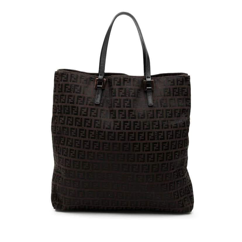 Fendi Zucchino Canvas Tote Brown Canvas Very good condition - Front View