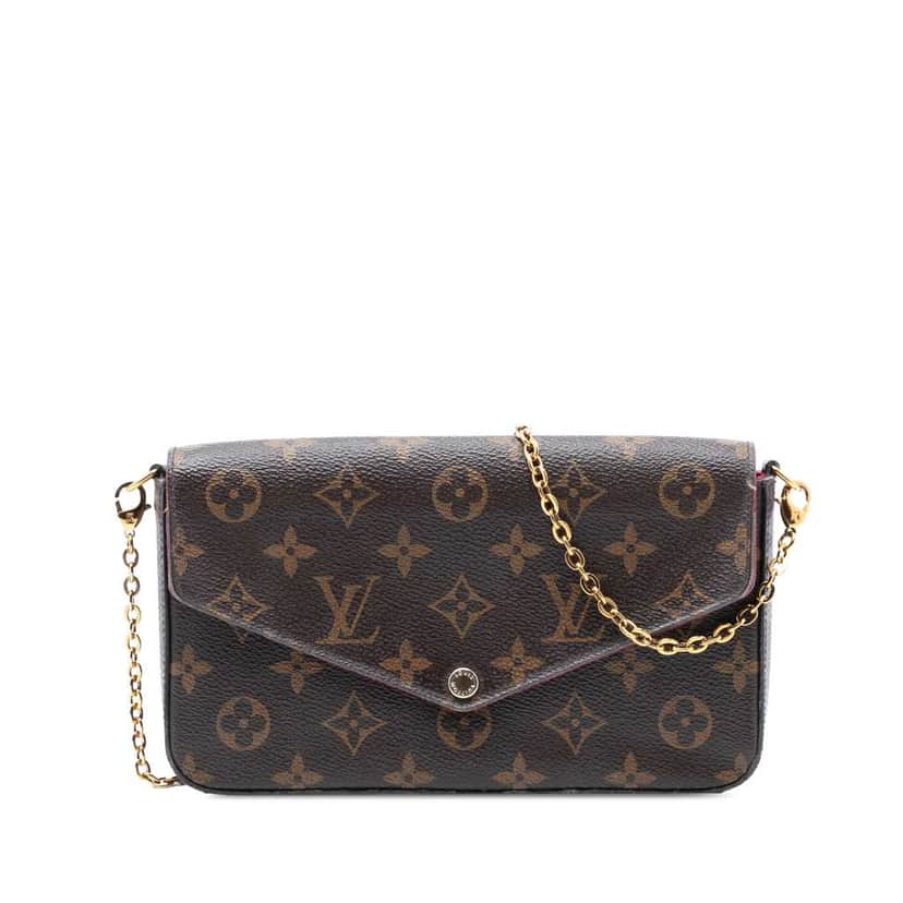 Louis Vuitton Monogram Pochette Felicie Brown Good condition - Front View