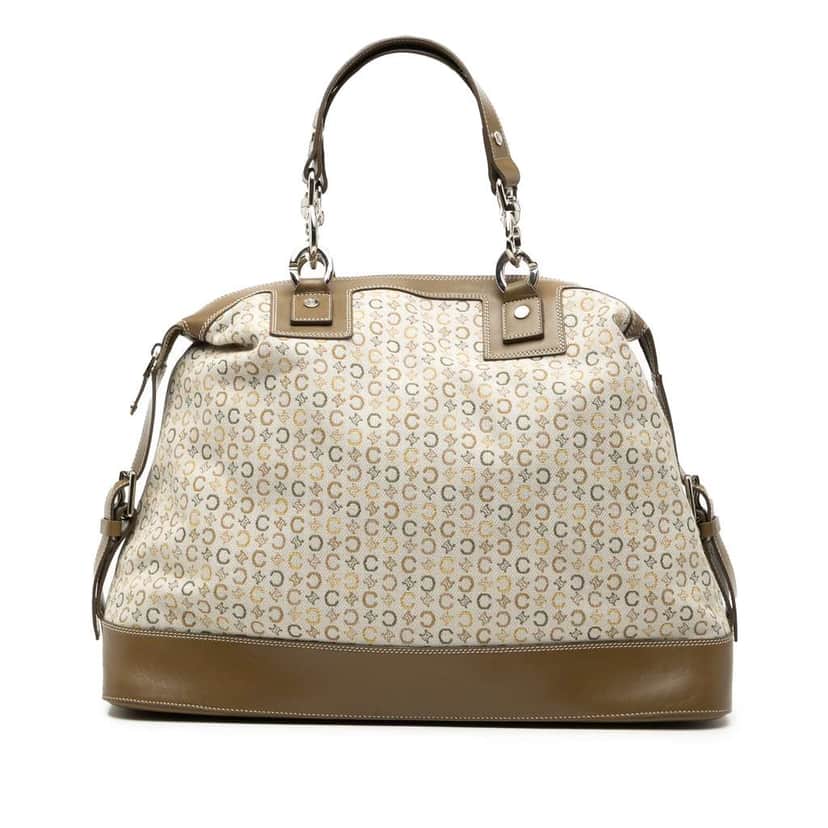 Celine C Macadam Canvas Handbag Brown Canvas Good condition - Front View