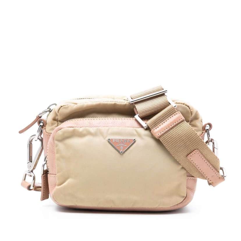 Prada Tessuto Shoulder Bag Brown Very good condition - Front View