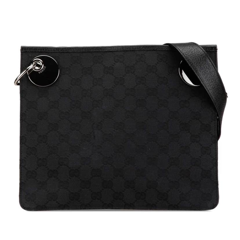 Gucci GG Canvas Eclipse Crossbody Black Canvas Good condition - Front View