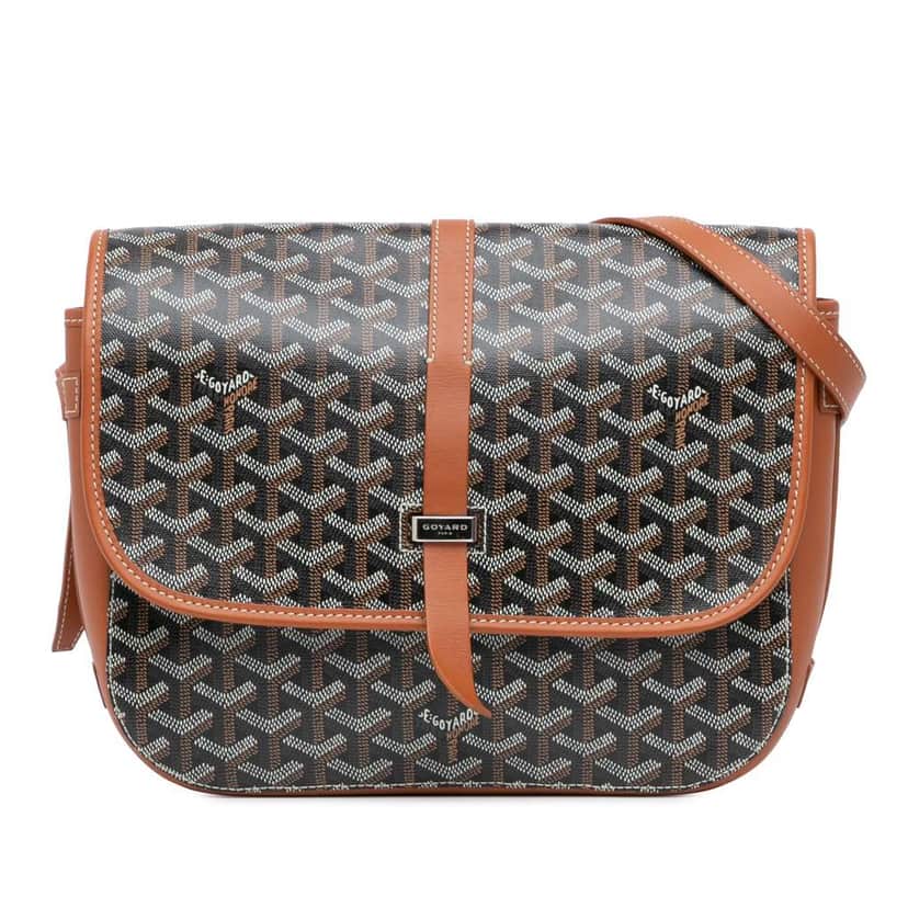 Goyard Goyardine Belvedere MM Brown Canvas Good condition - Front View