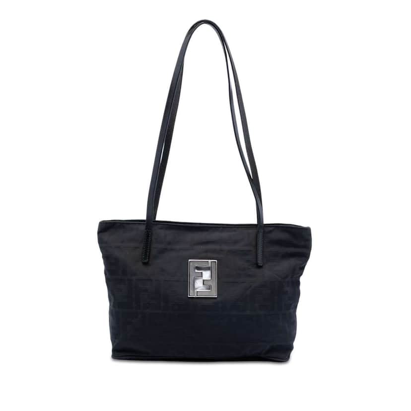 Fendi Zucca Canvas Tote Black Canvas Good condition - Front View