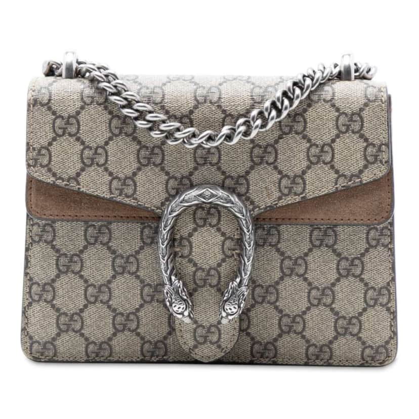 Gucci Small GG Supreme Dionysus Crossbody Brown Canvas Very good condition - Front View