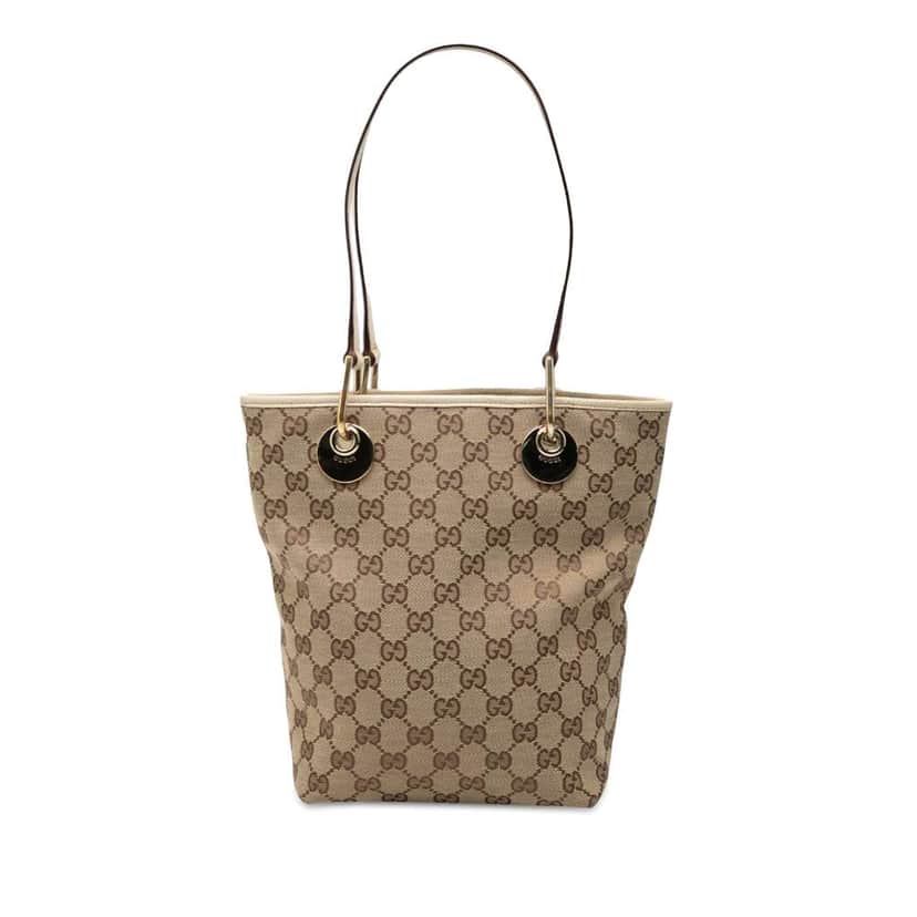Gucci GG Canvas Eclipse Tote Brown Canvas Very good condition - Front View