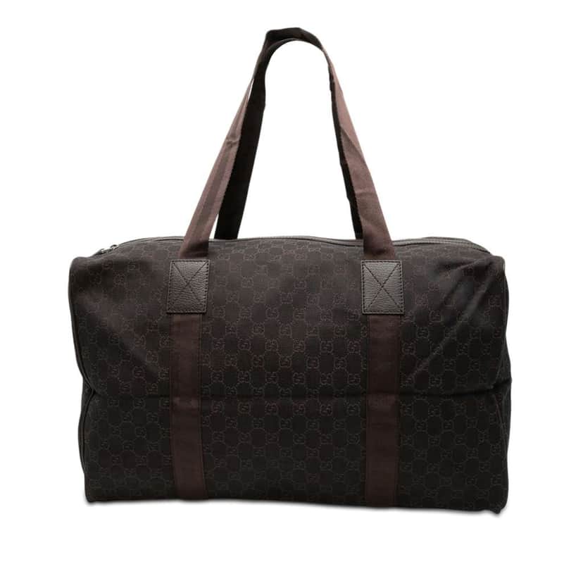 Gucci GG Canvas Travel Bag Brown Canvas Very good condition - Front View