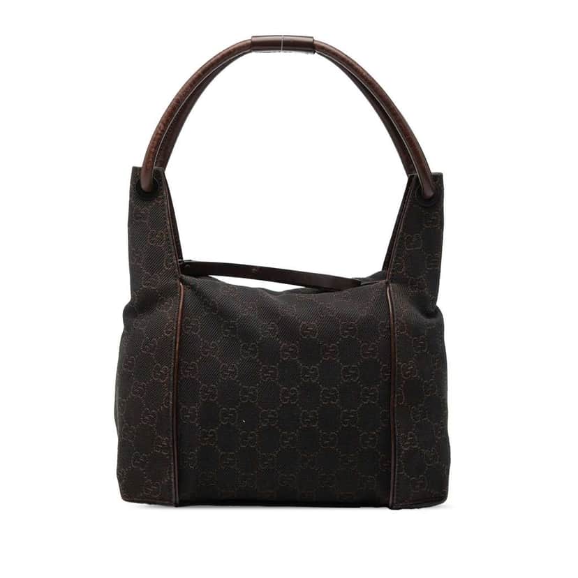 Gucci GG Denim Handbag Brown Denim Very good condition - Front View