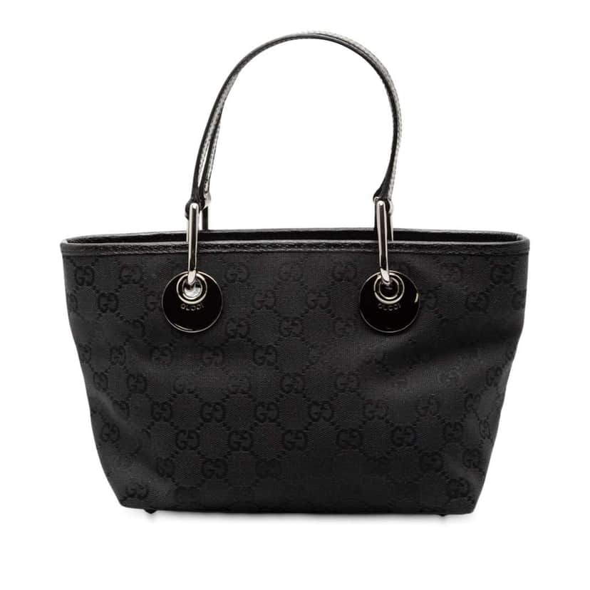 Gucci GG Canvas Eclipse Handbag Black Canvas Very good condition - Front View