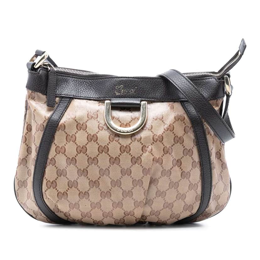 Gucci GG Crystal Abbey D Ring Crossbody Brown Canvas Very good condition - Front View